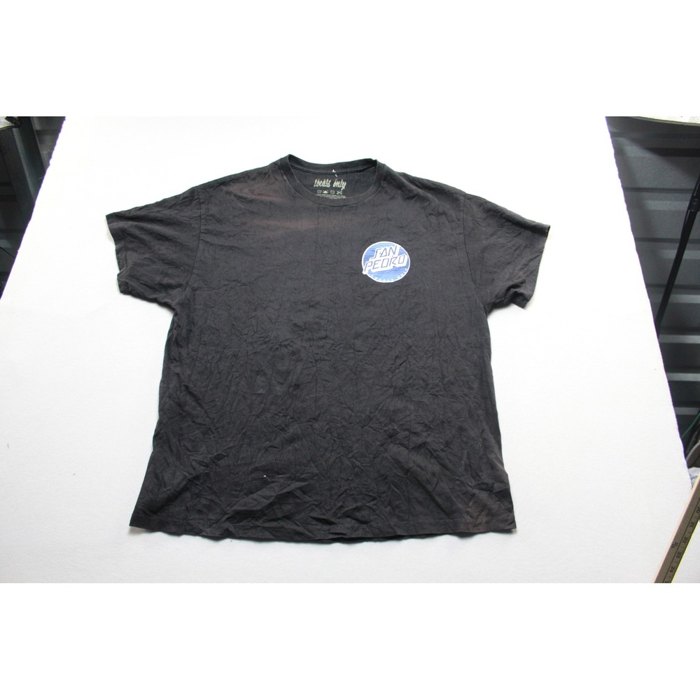 Locals Only T-Shirt Mens 2X-Large Black Good San Pedro Graphic Short Sleeve Tee